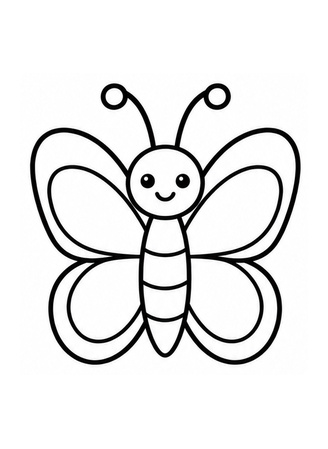 Ausmalbild Schmetterling