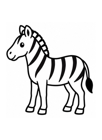 Ausmalbild Zebra