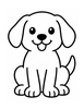 Ausmalbild Hund