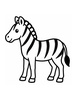 Ausmalbild Zebra