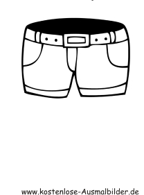 Ausmalbild Kurze Hose