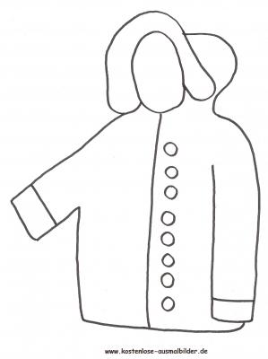 Ausmalbild Winterjacke