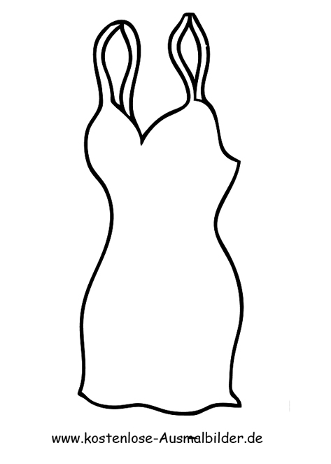 Ausmalbild Kleid