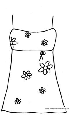 Ausmalbild Sommerkleid