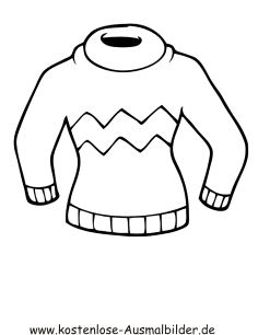 Ausmalbild Winterpullover