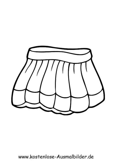 Ausmalbild Minirock