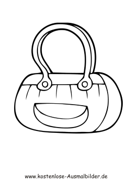 Ausmalbild Handtasche