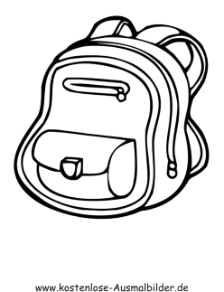 Ausmalbild Rucksack