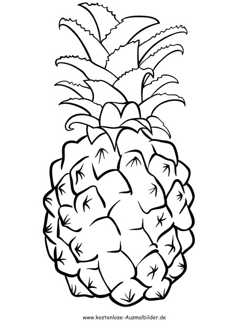 Ausmalbild Ananas
