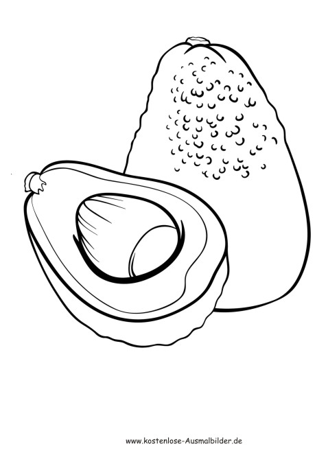 Ausmalbild Avokado