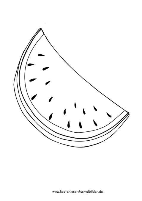 Ausmalbild Wassermelone