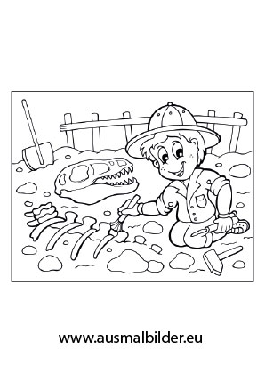 Ausmalbild Archäologe