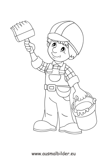 Ausmalbild Maler