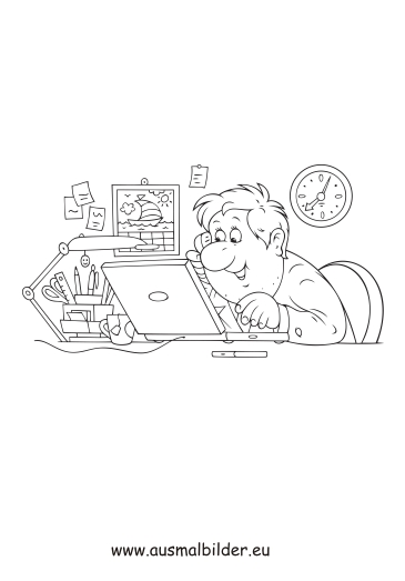 Ausmalbild PC Spezialist