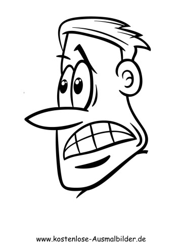 Ausmalbild Mann mit kurzen Haaren