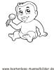 Ausmalbild Baby