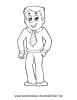 Ausmalbild Mann