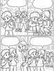 Ausmalbild Mobbing Comic Hilfe holen ist kein Petzen