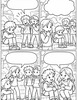 Ausmalbild Mobbing Comic Was würdest du sagen