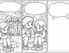 Ausmalbild Mobbing Comic Wie geht die Geschichte weiter