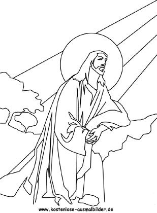 Ausmalbild Ostern Jesus 4
