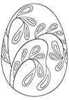 Ausmalbilder Osterei mit Blumen Muster