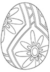 Ausmalbilder Osterei mit Blumen