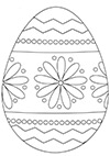 Ausmalbilder Osterei mit Blumenmuster