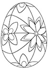 Ausmalbilder Osterei mit bunten Blüten