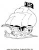 Ausmalbild Piraten Schiff