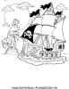 Ausmalbild Piratenschiff