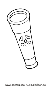 Ausmalbild Fernrohr