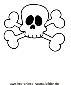 Ausmalbild Totenkopf
