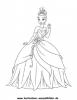 Ausmalbild Prinzessin mit schoenem Kleid