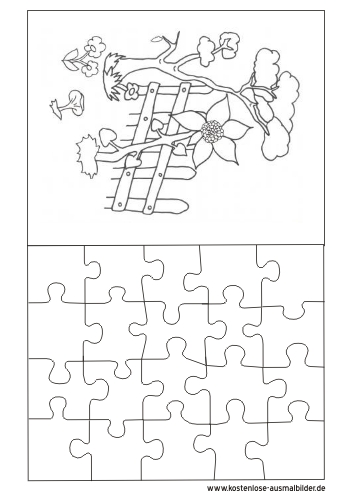 Ausmalbild Puzzle Vorlage 2