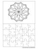 Ausmalbild Mandala Puzzle Vorlage