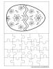 Ausmalbild Osterei Puzzle Vorlage