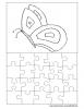 Ausmalbild Puzzle Vorlage Schmetterling