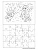 Ausmalbild Puzzle Vorlage Winter