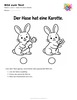 Ausmalbild Hase mit einer Karotte