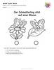 Ausmalbild Schmetterling auf einer Blume