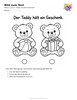 Ausmalbild Teddy mit einem Geschenk