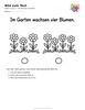Ausmalbild Vier Blumen im Garten