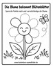 Ausmalbild Blume Blütenblätter nachspuren und ausmalen