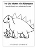 Ausmalbild Dinosaurier Rückenplatten nachspuren