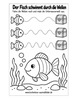 Ausmalbild Fisch Wellenlinien nachspuren