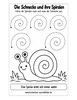 Ausmalbild Schnecke Spiralen nachspuren