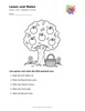 Ausmalbild Apfelbaum mit Korb