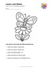 Ausmalbild Schmetterling auf Blume
