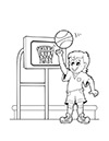 Ausmalbild Basketball spielen